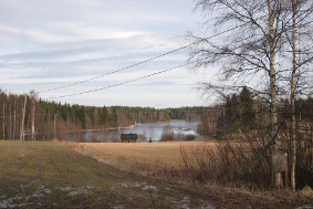 Kuva kivikautisen kivikirveen löytöpaikalta